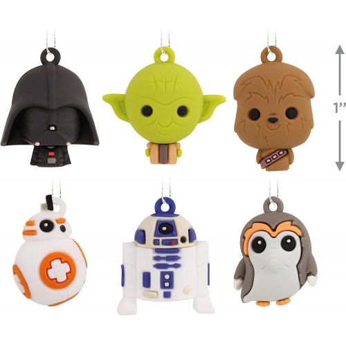  Hallmark Star Wars Characters Miniature Christmas Ornaments, Mini Set of 6