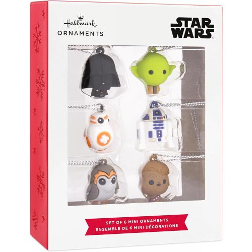  Hallmark Star Wars Characters Miniature Christmas Ornaments, Mini Set of 6