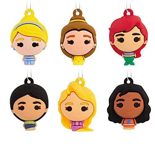  Hallmark Disney Princess Miniature Christmas Ornaments, Mini Set of 6