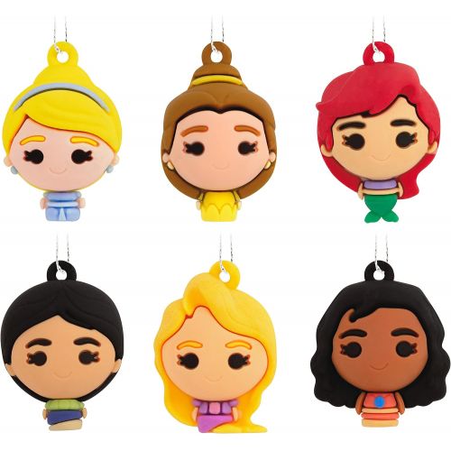  Hallmark Disney Princess Miniature Christmas Ornaments, Mini Set of 6