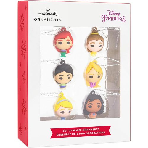  Hallmark Disney Princess Miniature Christmas Ornaments, Mini Set of 6