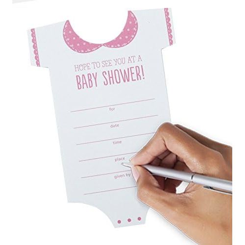  Hallmark Baby Shower Invitations, Onesie (Pack of 10 Invites and Envelopes for Baby Girl)