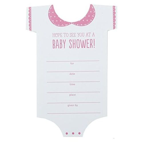  Hallmark Baby Shower Invitations, Onesie (Pack of 10 Invites and Envelopes for Baby Girl)