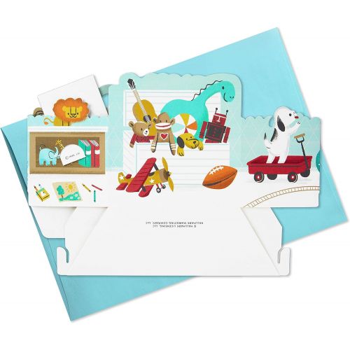  Hallmark Paper Wonder Pop Up Baby Shower Card for Baby Boy (Nursery)