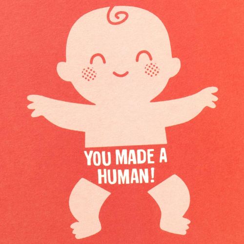  Hallmark Studio Ink Baby Congratulations Card (Made a Human)