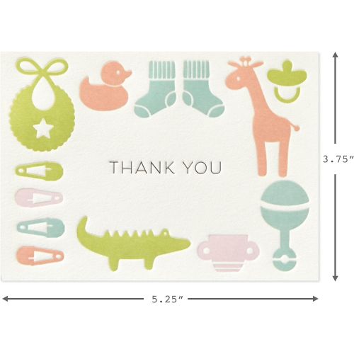 Hallmark Baby Shower Thank You Cards, Gender Neutral (10 Cards with Envelopes for Baby Boy or Baby Girl)