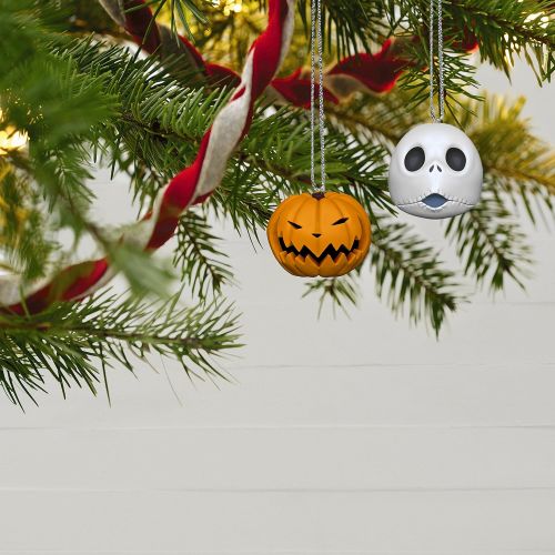  Hallmark Keepsake Christmas Ornaments 2018 Year Dated, Tim Burtons The Nightmare Before Christmas The Many Faces of Jack Skellington 25th Anniversary, Porcelain, Set of 9