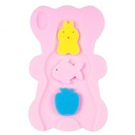[아마존베스트]HALLO Soft Infant Bath Sponge Anti Bacterial and Skid Proof Baby Bath Mat Newborn Odor Free (Pink)