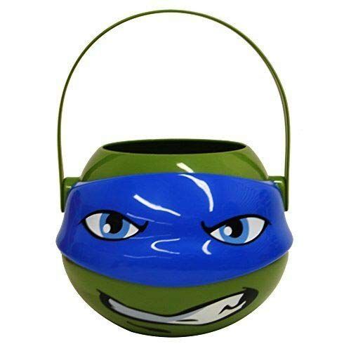  Halloween TMNT Leo Figural Plastic Pail Trick or Treat Candy Tub