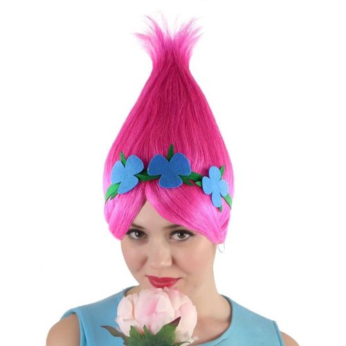  Halloween Party Online Princess Troll Wig, Pink HW-1079