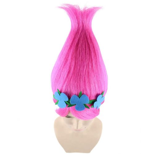  Halloween Party Online Princess Troll Wig, Pink HW-1079