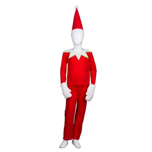  Halloween Party Online Child Elf on The Shelf Costume, Red Kids HC-416