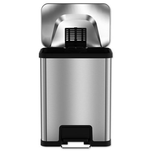  Halo halo™ AirStep™ Feather-Light 49-Liter Step Trash Can in Brushed Stainless Steel
