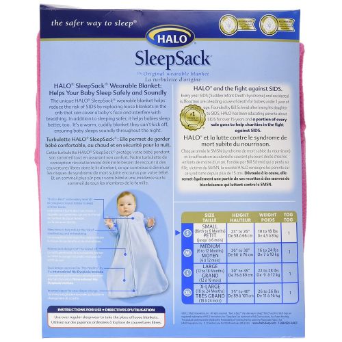  Halo Safe Dreams Micofleece Wearable Blanket, Multi Star, Medium