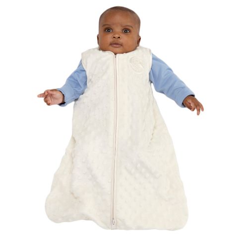  Halo HALO Sleepsack Plush Dot Velboa Wearable Blanket, Cream, Small