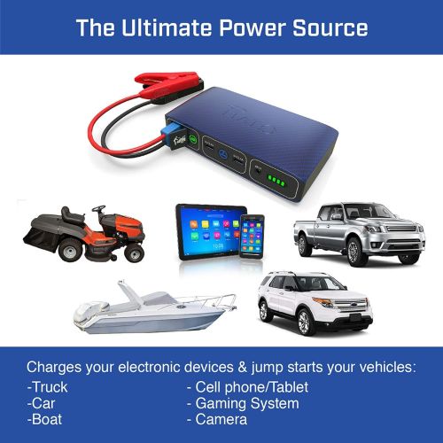  [아마존 핫딜]  [아마존핫딜]Halo HALO Bolt Portable Car Jump Starter 57720 Mwh Car Battery Jump Starter With 2 USB Ports to Charge Devices, Portable Car Charger, Black Graphite