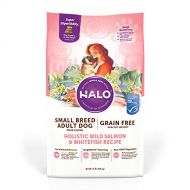 Halo Purely For Pets Halo Grain Free Natural Dry Dog Food, Small Breed Healthy Weight Wild Salmon & Whitefish Recipe, 4-Pound Bag