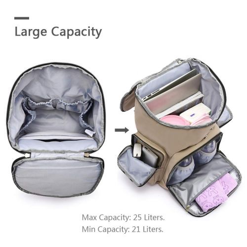  HaloVa Diaper Bag, Baby Nappy Bag, Maternity Mommy Travel Shoulders Backpack, with Thermal...