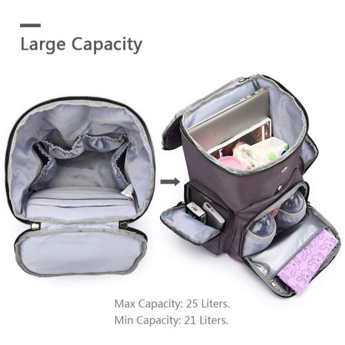 HaloVa Diaper Bag, Baby Nappy Bag, Maternity Mommy Travel Shoulders Backpack, with Thermal...
