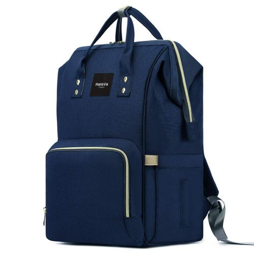  [아마존베스트]HaloVa Diaper Bag Multi-Function Waterproof Travel Backpack Nappy Bags for Baby Care, Large Capacity, Stylish and Durable Dark Blue
