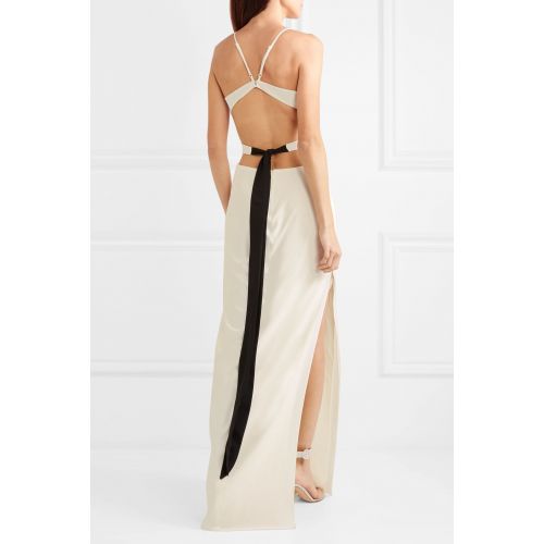  Halston Heritage Cutout crepe gown