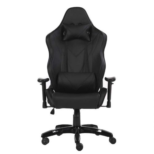  Halter Pro League Gaming Chair - Racing Game Chair wAdjustable Height & Reclining Ergonomic Backrest - Headrest & Lumber Support wPillows Supports Up to 380 Lbs - Black