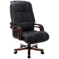 Halter EY-14A Fully Assembled Ergonomic Reclining PU Leather Executive Office Chair with Adjustable Lumbar Support and Tilt Tension  Zero Back Pain - 46.5 X 25 X 19.7 - 22