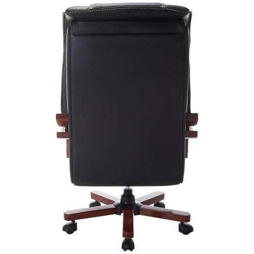  Halter EY-14A Fully Assembled Ergonomic Reclining PU Leather Executive Office Chair with Adjustable Lumbar Support and Tilt Tension  Zero Back Pain - 46.5 X 25 X 19.7 - 22