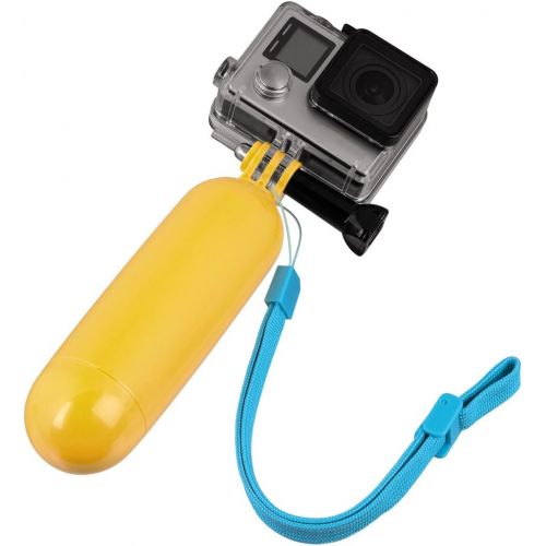  Hama Schwimmgriff fuer GoPro Actioncam (Auftriebshilfe mit Handschlaufe), gelb