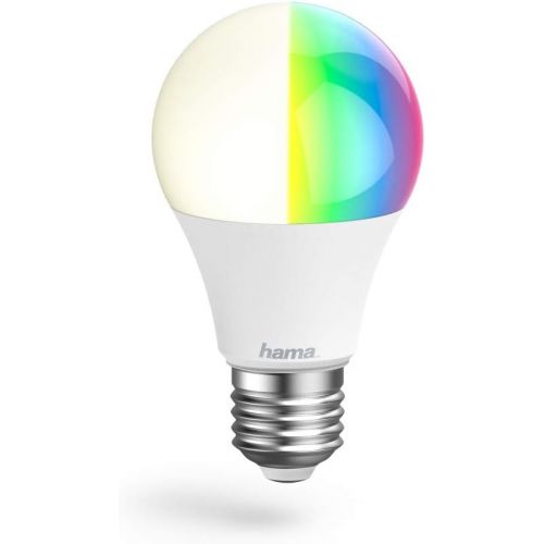  [아마존 핫딜]  [아마존핫딜]Hama E27 Wi-Fi LED-Lampe, 10 Watt, ohne Hub, dimmbar, steuerbar via Alexa/Google Home/App/IFTTT, 2,4GHz, RGB Farbwechsel, 2700K, warmweiss, WLAN Lampe, Echo Dot/Echo Spot/Echo Plus/