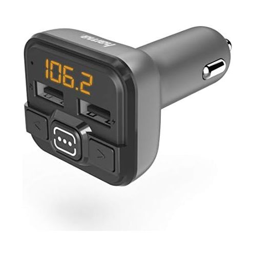  [아마존베스트]-Service-Informationen Hama Bluetooth FM Transmitter for Car Radio with Car Charger (Car Adapter for Cigarette Lighter Socket with Connections for MicroSD, USB Stick and for Charging, Wireless Bluetooth