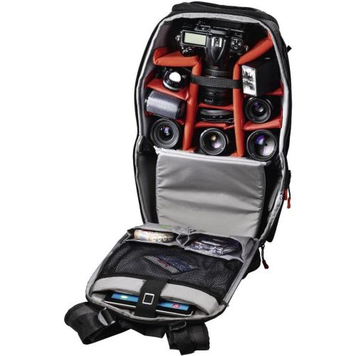  Hama Access Professional Tour 240 for Professional DSLR Camera with Battery Grip ? Objectives, Accessory Camera Backpack Back, Quick Access, Camera Bag with Tablet Compartment, Sta