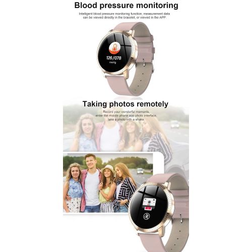  Hamag Women Smart Watch,Fitness Tracker Watch with All-Day Blood Pressure Heart Rate Sleep Monitor,IP67 Waterproof Activity Tracker Sport Outdoor Running Bracelet with Step&Calorie Count