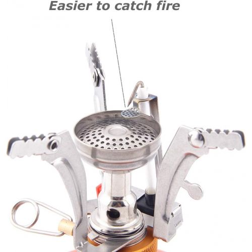  Hamans Ultralight Backpacking Stove Portable Camping Stove with Piezo Ignition perfect for camping, hiking and backpacking trips