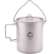 Hamans Titanium Camping Pot 750ml Ultralight Portable Mugs Camping Cup