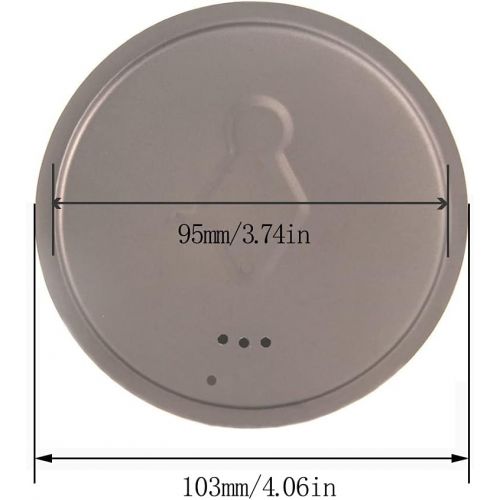  Hamans Universal Titanium Cup Lid, Mug Lid, Titanium Camping Pot Lid (95mm/3.75in -b)