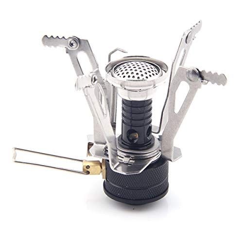  Hamans Backpacking Stove Portable Camping Stove with Piezo Ignition Stable Supports Ultralight Stove for Camping Hiking and Backpacking Trips Cooking
