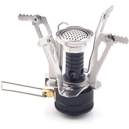  Hamans Backpacking Stove Portable Camping Stove with Piezo Ignition Stable Supports Ultralight Stove for Camping Hiking and Backpacking Trips Cooking