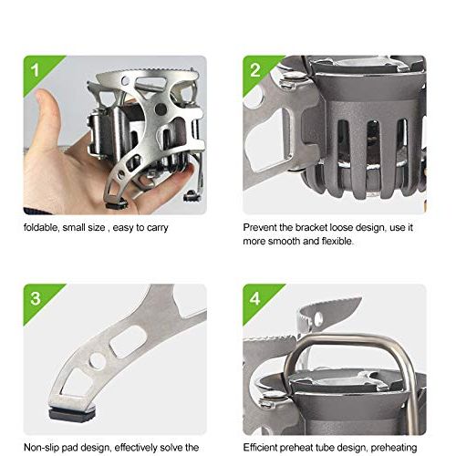  Hamans Gocher BRS Portable Oil Gas Multi Fuel Stove Outdoor Picnic Backpacking Hiking Camping Gas Stove Gasoline Oven BRS-8