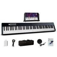 Hami Piano Keyboard,88 Keys Electric Keyboard Piano Semi-Weighted Digital Piano Foldable Keyboard with Bluetooth MIDI Sustain Pedal,Music Sheet Holder,Carrying Bag