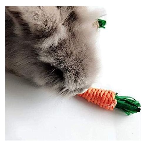  Hamiledyi Bunny Fun Tree Perfect Rabbits Chew Bite Toys Carrot with Guinea Pig Tooth Cleaning andSmall Animal Activity Play