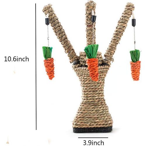  Hamiledyi Bunny Fun Tree Perfect Rabbits Chew Bite Toys Carrot with Guinea Pig Tooth Cleaning andSmall Animal Activity Play