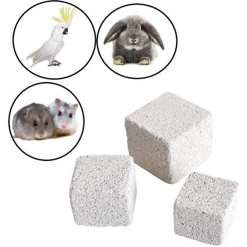  Hamiledyi Hamster Chew Toy Lava Teeth Grinding Square Stone For Hamsters Chinchillas and Rabbits Mineral Stone Calcium Chew Toy for Small Animal(Pack of 10)