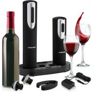 [아마존베스트]Hamiltan Beach Electric Corkscrew Wine Opener Set - Includes Wine Preserver - Bottle Stopper - Foil Cutter