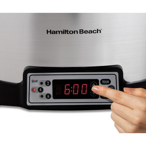  Hamilton Beach Silver Right Size Multi-Quart Programmable Slow Cooker by Hamilton Beach