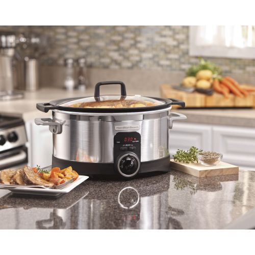  Hamilton Beach Stainless Steel 6 Quart Programmable Searing Slow Cooker by Hamilton Beach