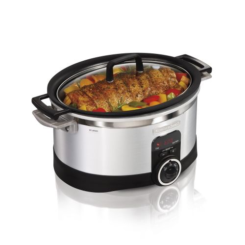  Hamilton Beach Stainless Steel 6 Quart Programmable Searing Slow Cooker by Hamilton Beach