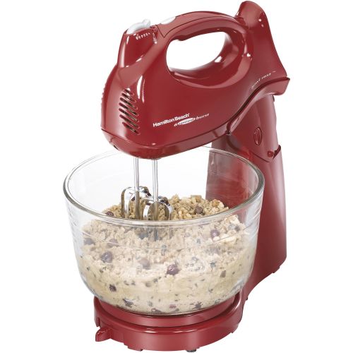  Hamilton Beach Power Deluxe 4 Quart Stand Mixer, Red (64699)