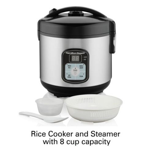  Silva Restaurant and Kitchen Tools Hamilton Beach 8-Cup Rice Cooker and Steamer, Model# 37519