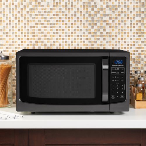  Hamilton Beach 1.6 Cu.ft Black Stainless Steel Digital Microwave Oven